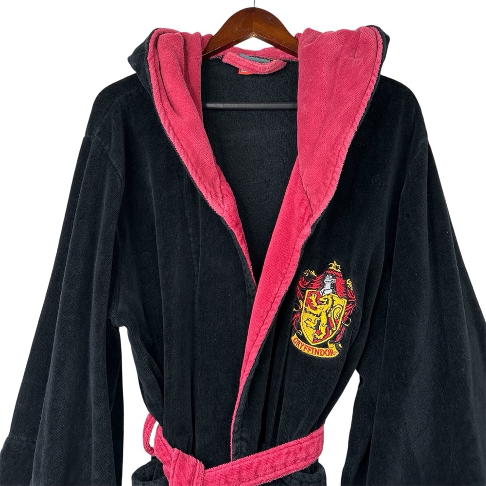 Robe Factory Harry Potter Gryffindor Bath Robe Heavy Terry Cloth Adult Osfm View 3